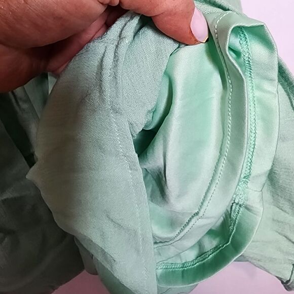 6X 30W Torrid Mint Washable Crinkle Gauze Criss Cross Back Top Stretch Lined NWT - Picture 5 of 7